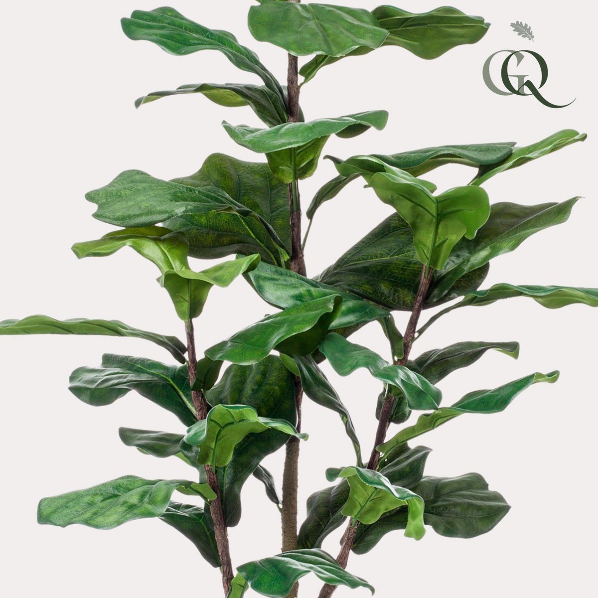 Green BoutiQ - Kunstplant - Ficus Lyrata - Tabaksplant - 120 cm