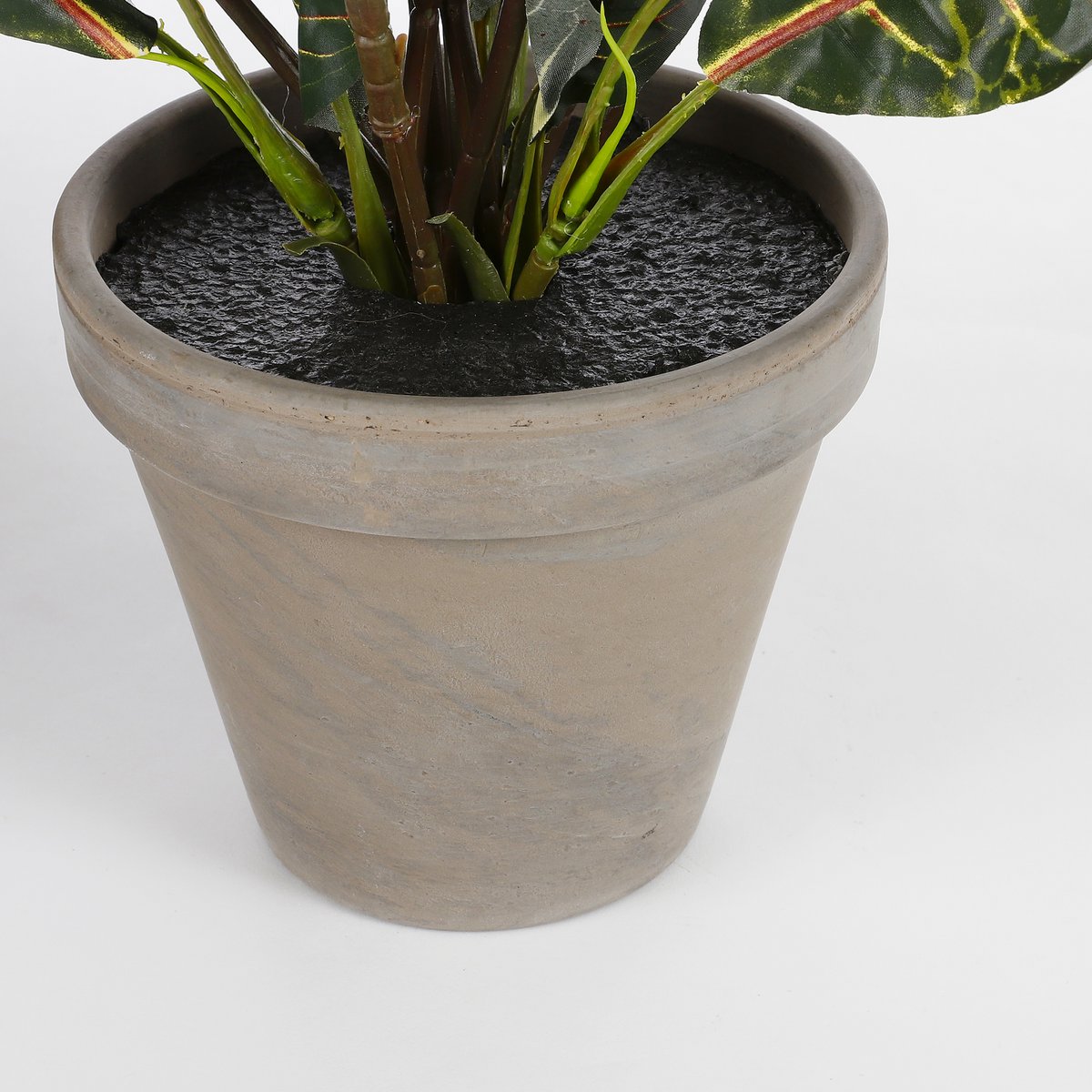 Mica Decorations - Croton Kunstplant in Bloempot Stan - H73 x Ø40 cm - Bont