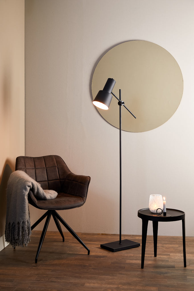 Light & Living - Vloerlamp 'Preston' (141-155cm hoog, Zwart)