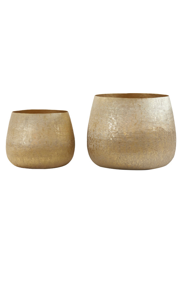 Light & Living - Decoratieve potten 'Genolu' (Set van 2, Gold)