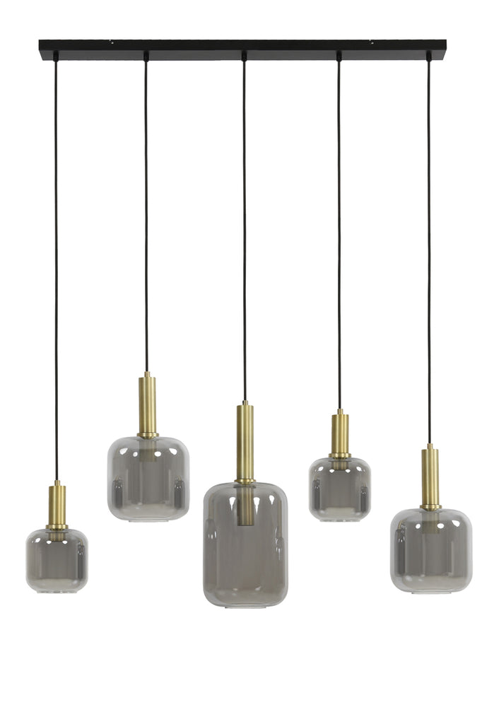 Light & Living - Hanglamp 'Lekar' (5 stuks, Antique Bronze)