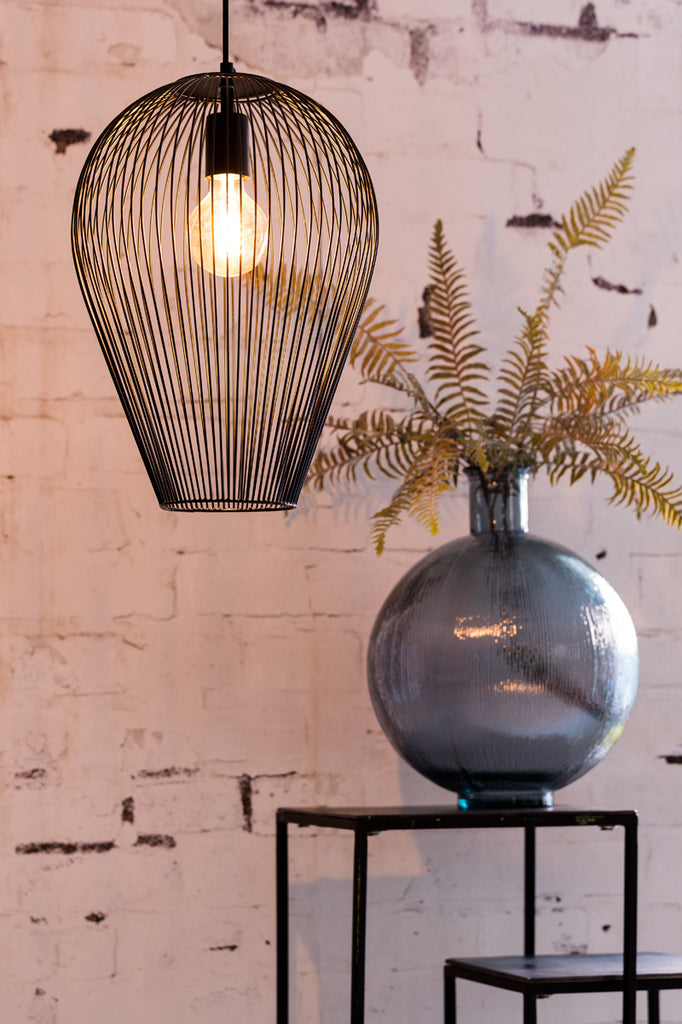 Light & Living - Hanglamp 'Abby' (Maat S, Matzwart)