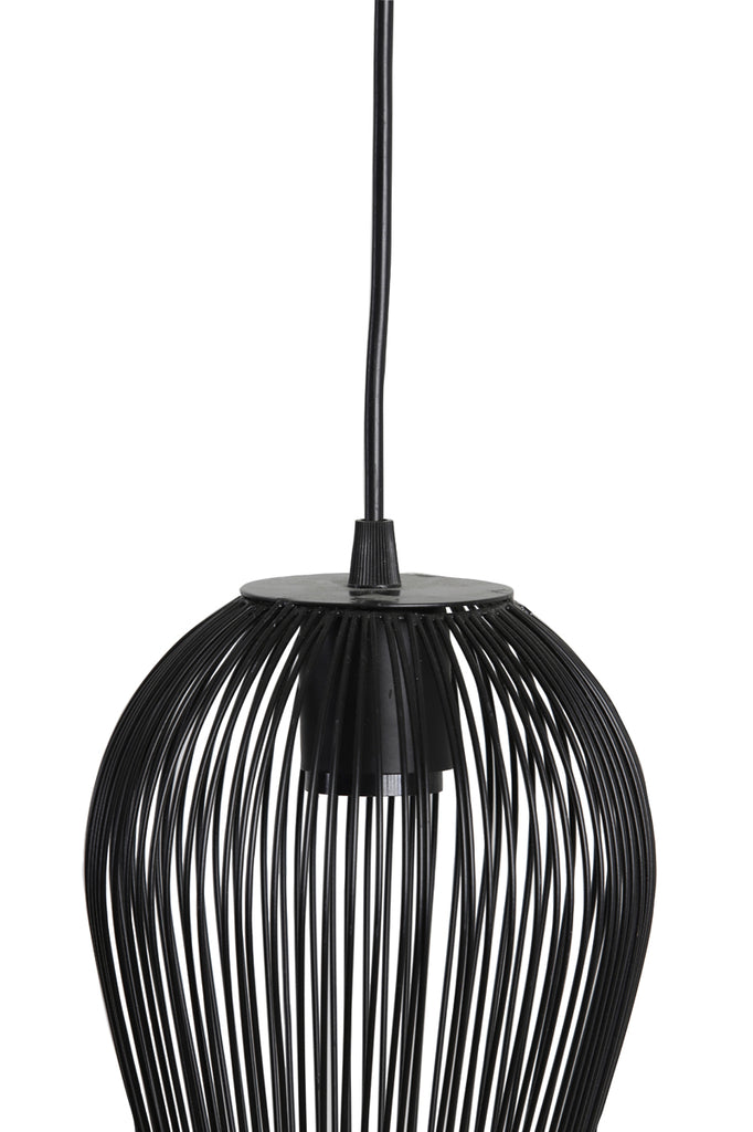 Light & Living - Hanglamp 'Abby' (Maat M, Matzwart)