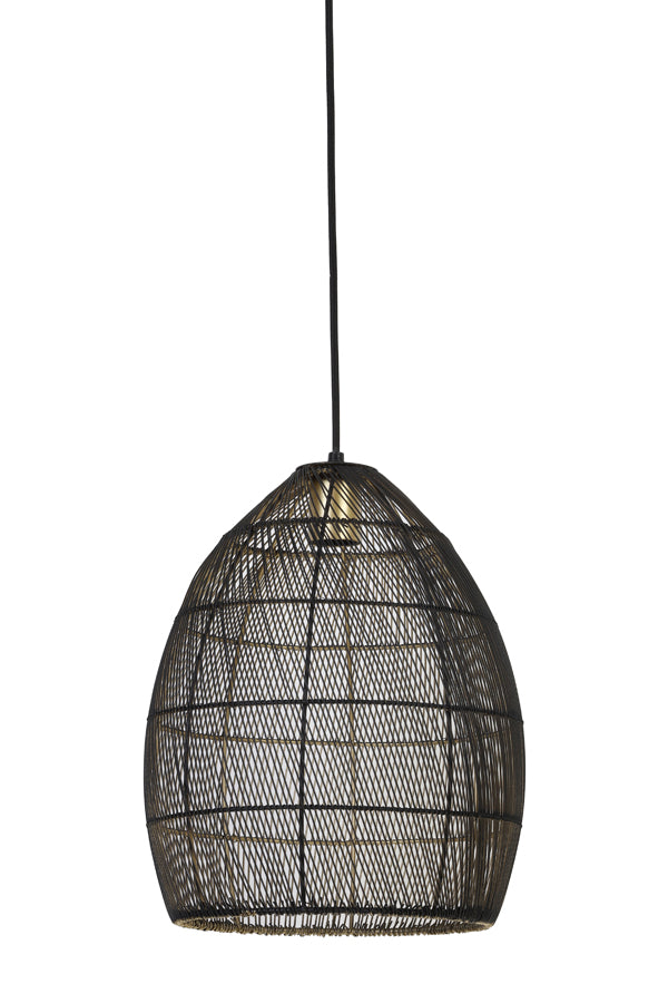 Light & Living - Hanglamp 'Meya' (Maat M, Zwart & Goud)