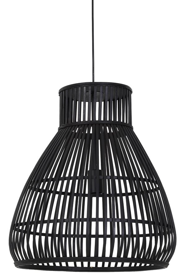 Light & Living - Hanglamp 'Timaka' (Rattan, Zwart)