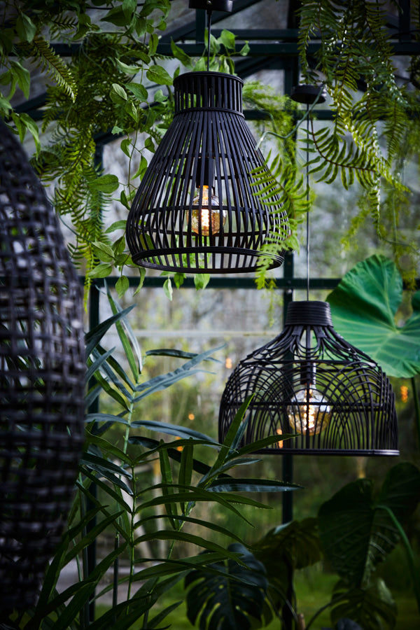 Light & Living - Hanglamp 'Timaka' (Rattan, Zwart)