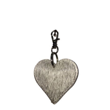 Mars & More - Sleutelhanger 'Mini hart' (5cm, Grijs)