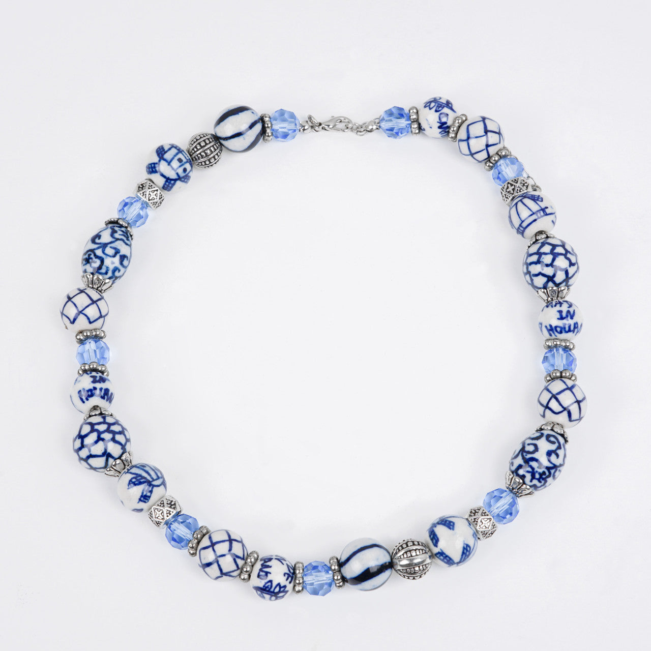 Heinen Delfts Blauw - Ketting 'Gravin'