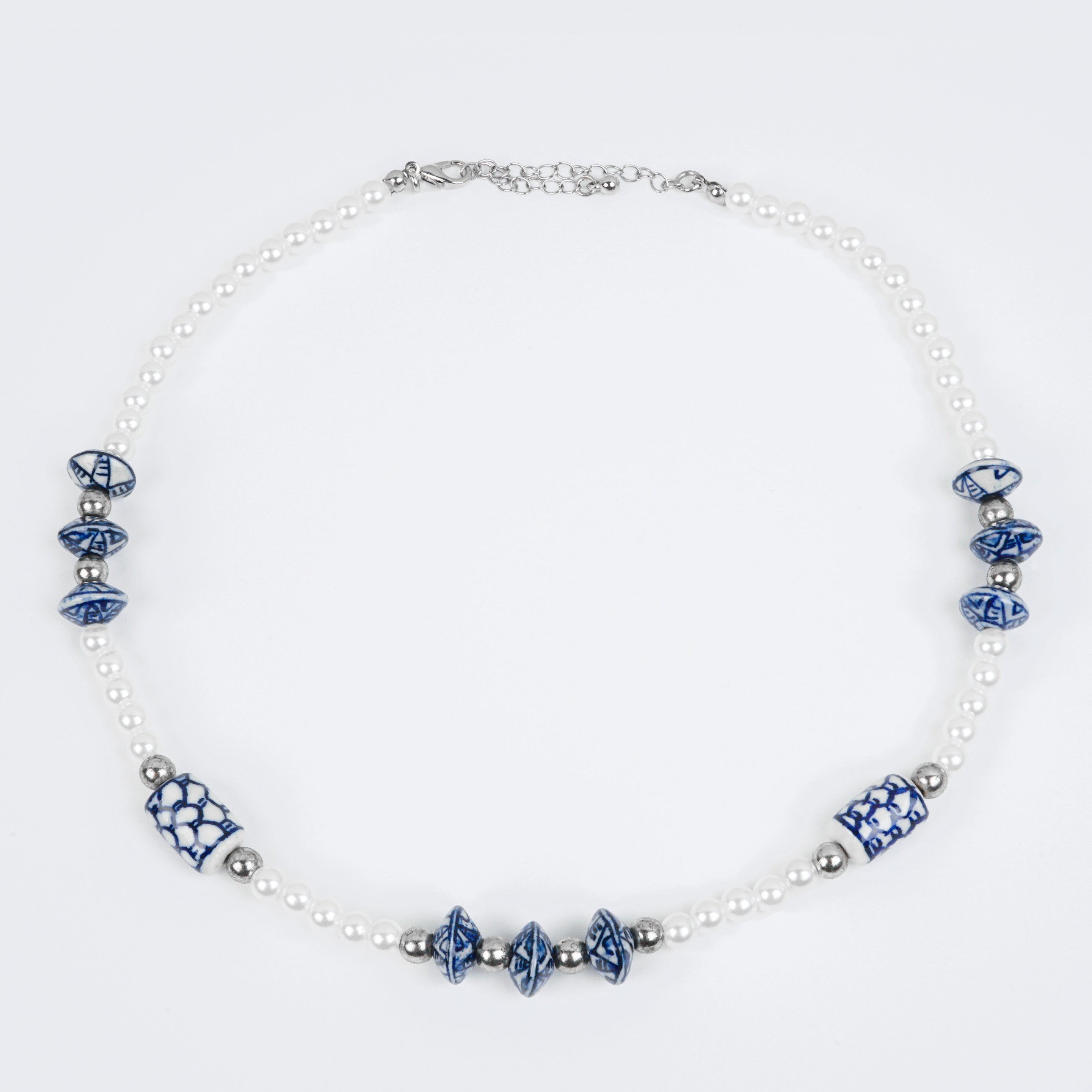 Heinen Delfts Blauw - Ketting 'Koningin'