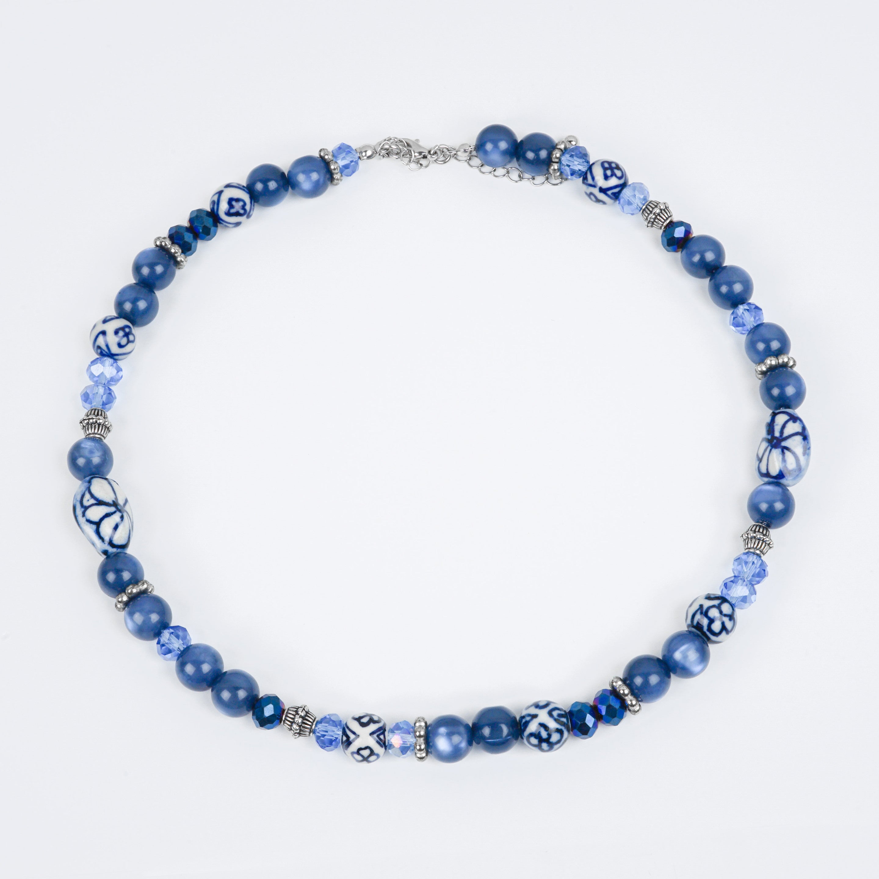 Heinen Delfts Blauw - Ketting 'Markiezin'