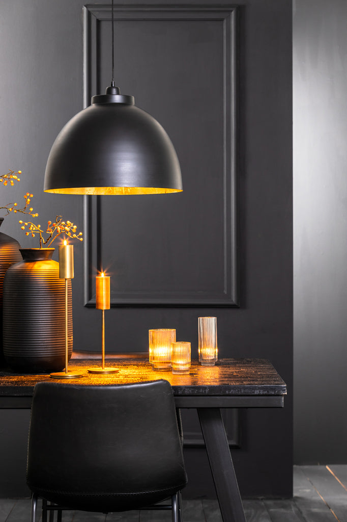 Light & Living - Hanglamp 'Kylie' (Zwart & Goud)