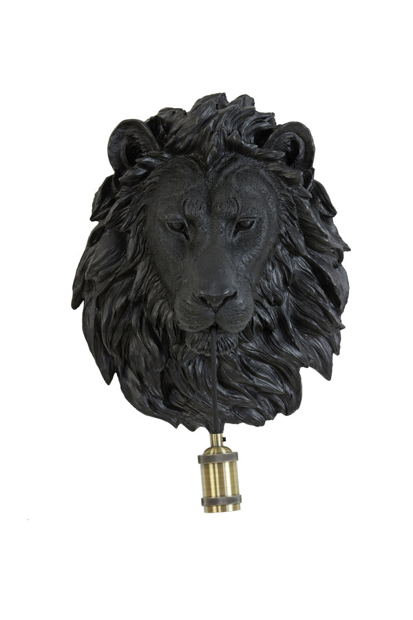 Light & Living - Wandlamp 'Lion' (Matzwart)