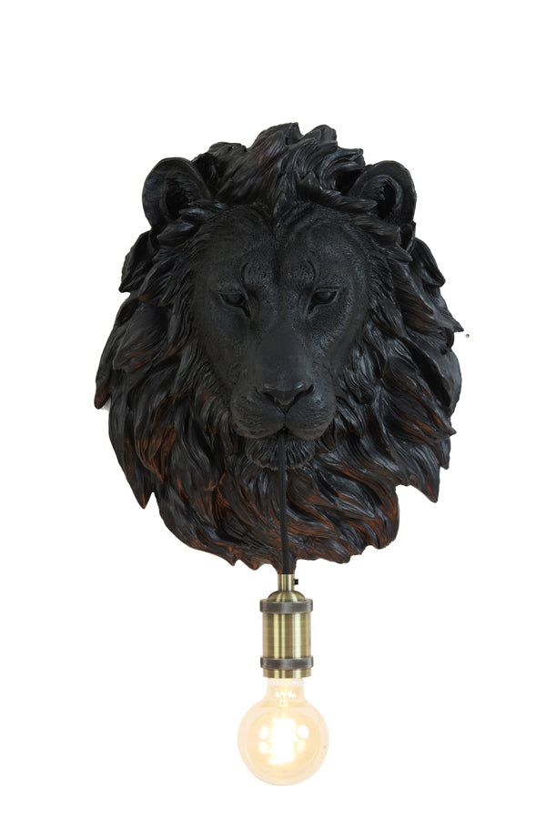 Light & Living - Wandlamp 'Lion' (Matzwart)