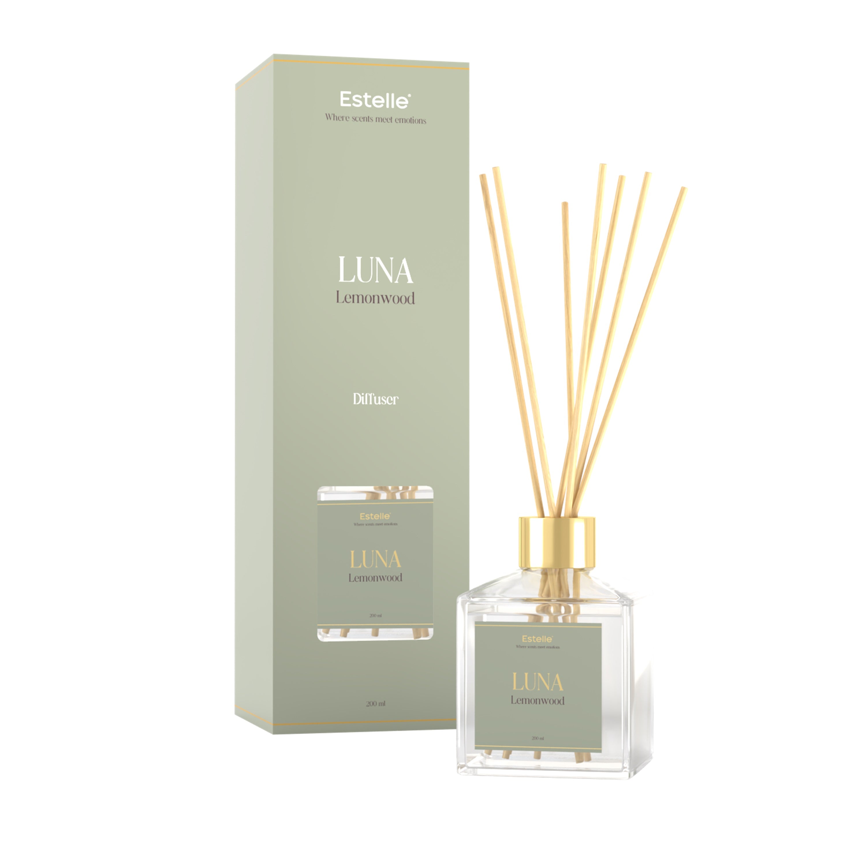 Estelle - Geurstokjes 'Luna' (200ml)