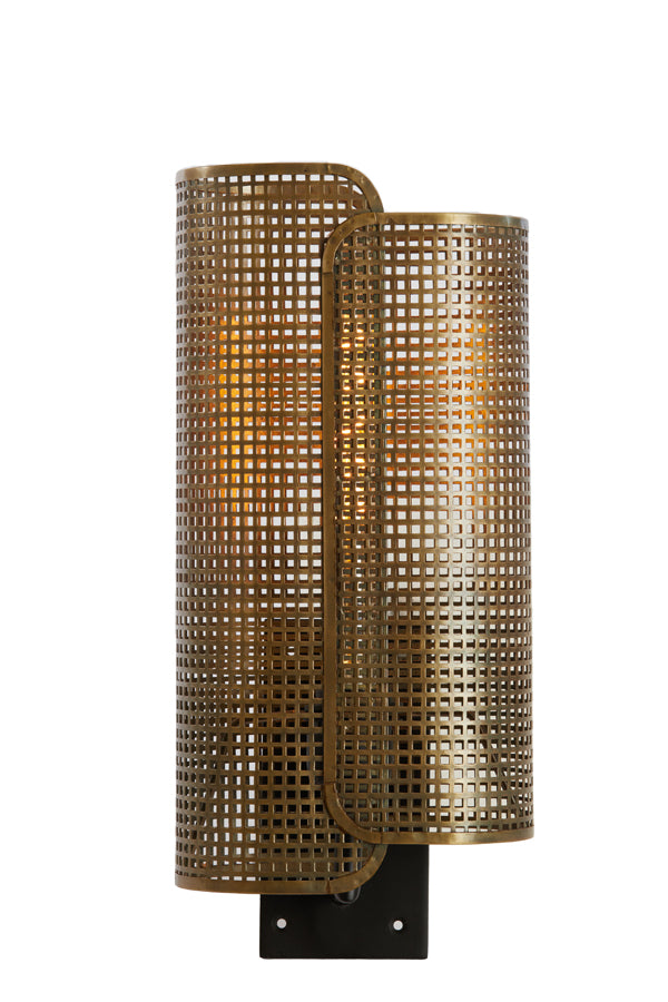 Light & Living - Wandlamp 'Maci' (45cm hoog, Antique Bronze & Matzwart)