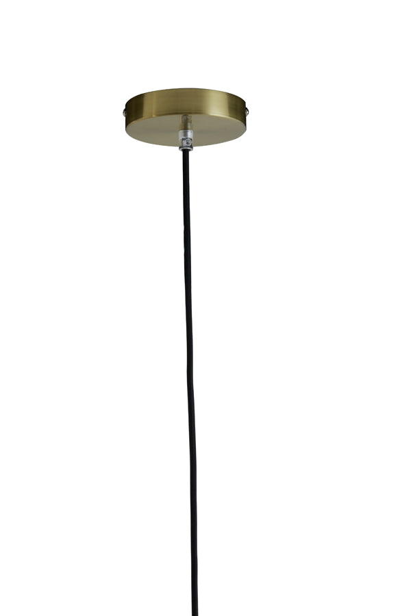 Light & Living - Hanglamp 'Magdala' (Maat L, Glas, Lichtgrijs & Goud)