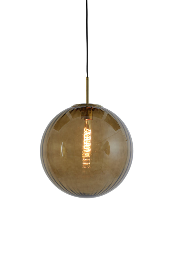 Light & Living - Hanglamp 'Magdala' (Maat L, Glas, Bruin & Goud)