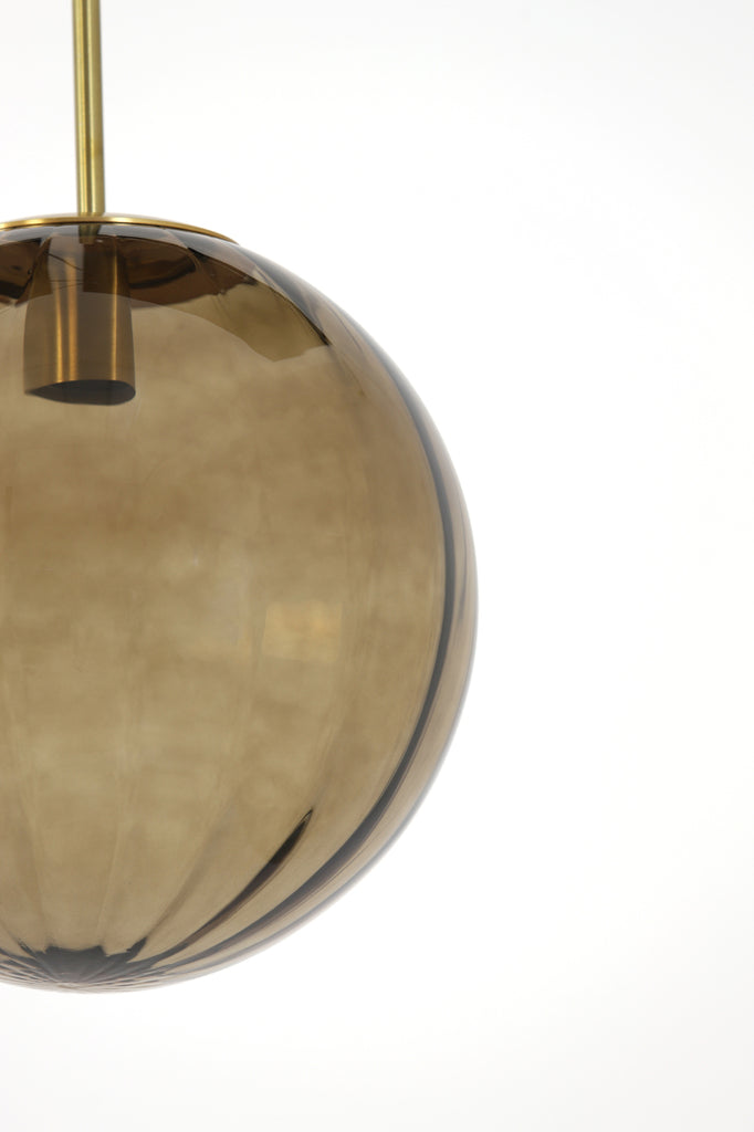 Light & Living - Hanglamp 'Magdala' (Maat S, Glas, Bruin & Goud)