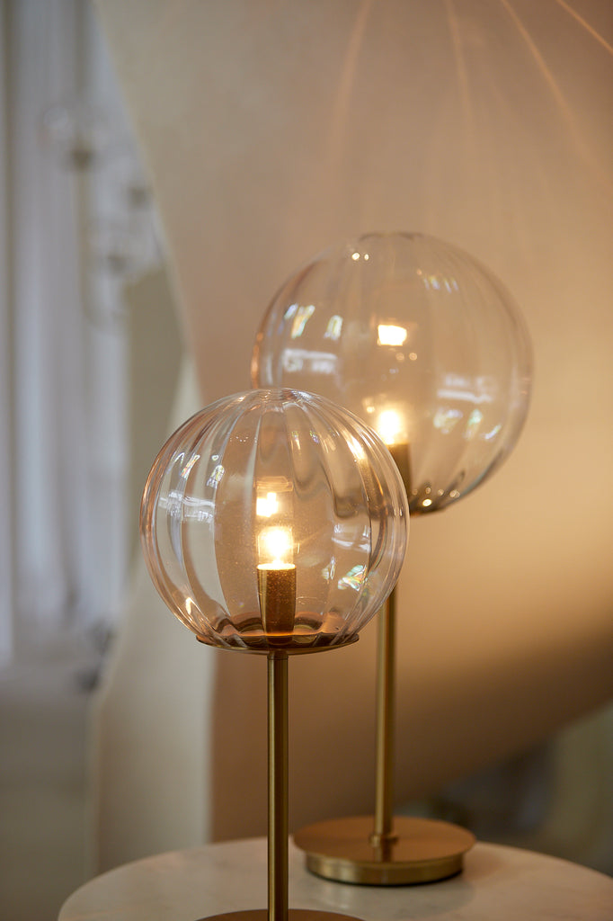 Light & Living - Tafellamp 'Magdala' (1 lamp, Glass Clear & Gold)