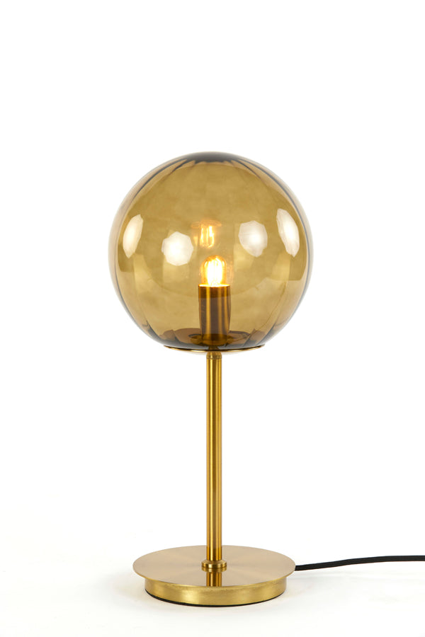 Light & Living - Tafellamp 'Magdala' (1 lamp, Glass Brown & Gold)