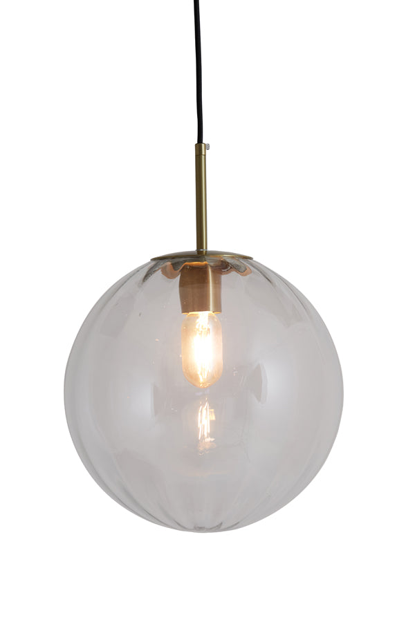 Light & Living - Hanglamp 'Magdala' (Maat M, Glas, Helder & Goud)