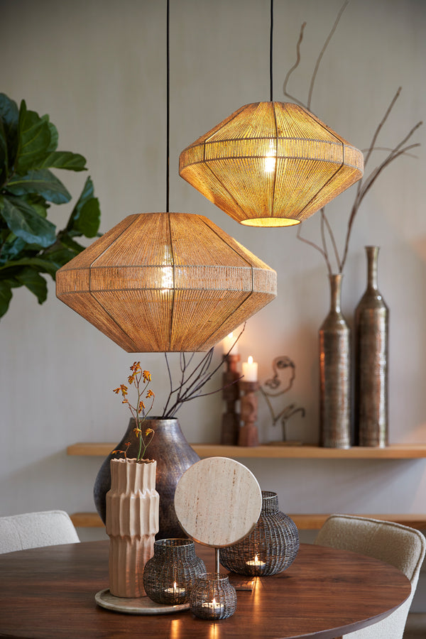 Light & Living - Hanglamp 'Mallow' (Maat L, Jute, Naturel)