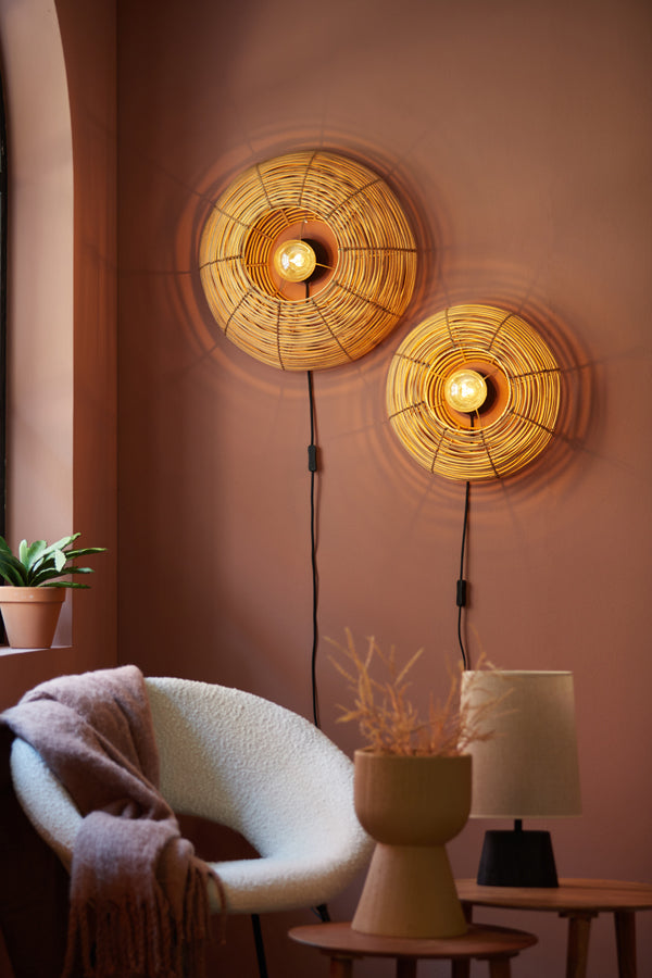 Light & Living - Wandlamp 'Mataka' (Maat L, Rattan, Naturel)