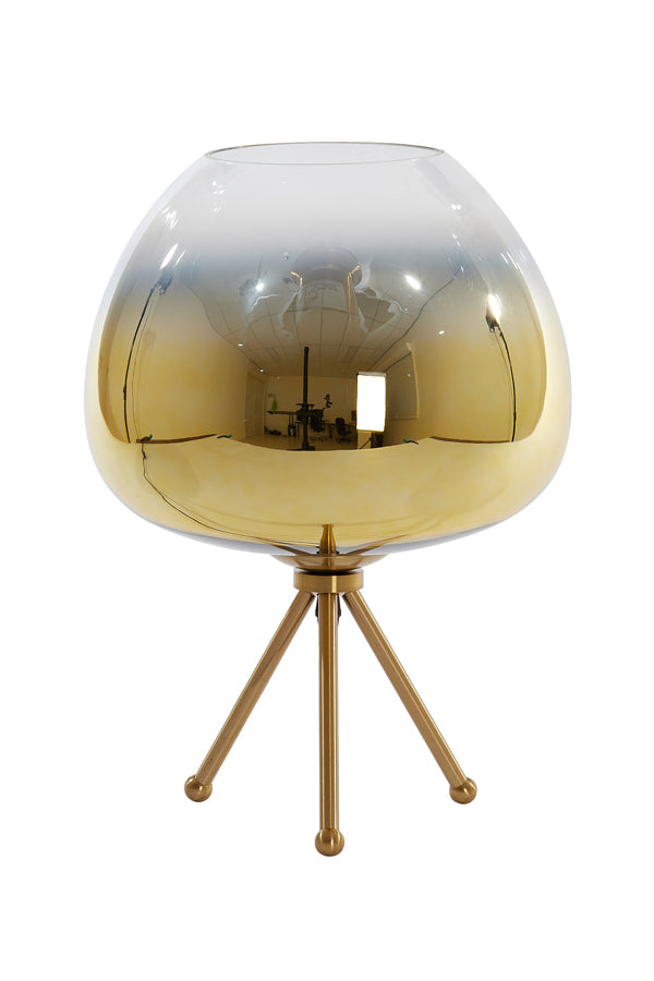 Light & Living - Tafellamp 'Mayson' (Glass Gold & Clear Gold)