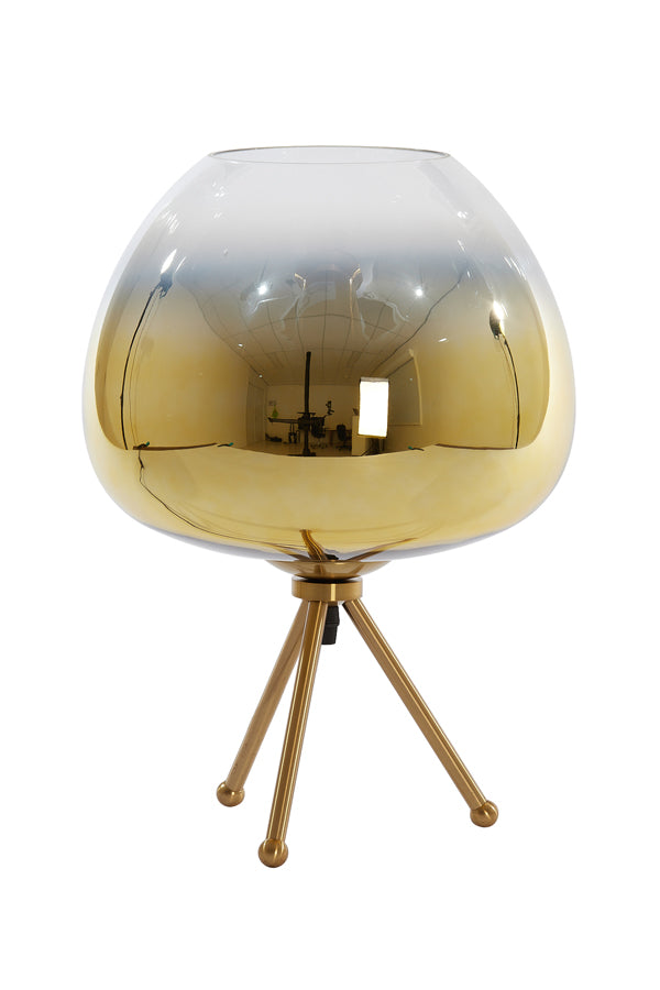 Light & Living - Tafellamp 'Mayson' (Glass Gold & Clear Gold)