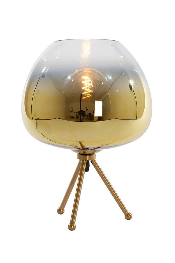 Light & Living - Tafellamp 'Mayson' (Glass Gold & Clear Gold)