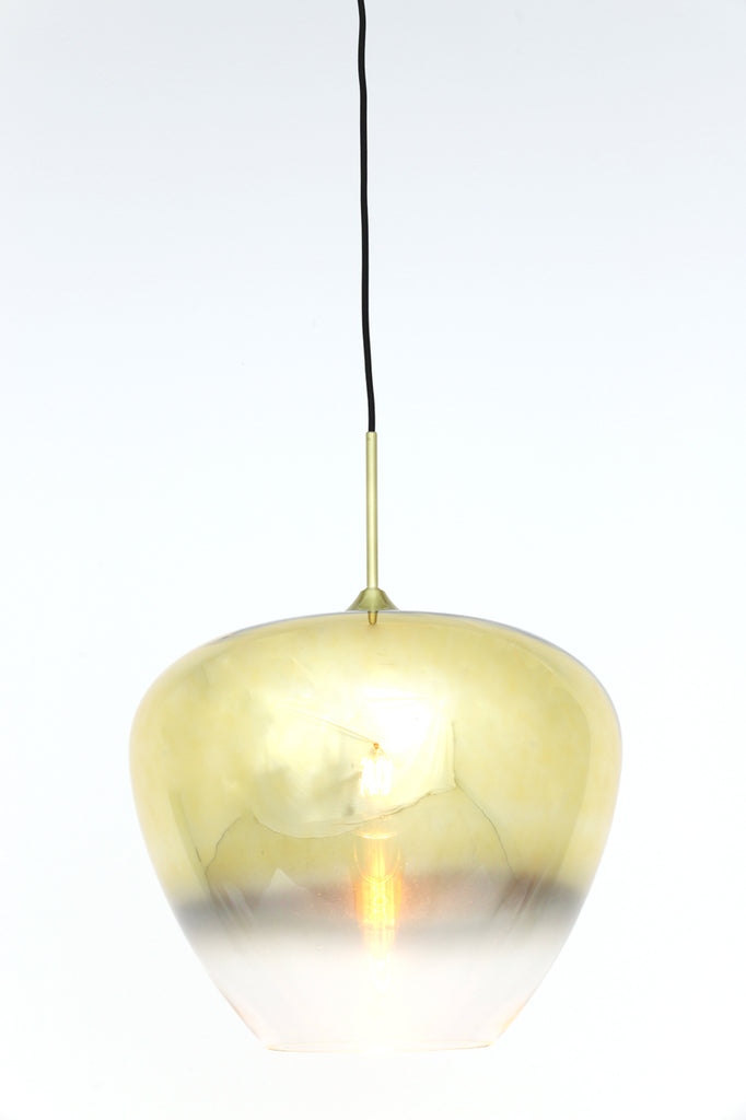 Light & Living - Hanglamp 'Mayson' (Glas, Helder Goud & Goud)