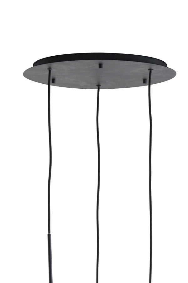 Light & Living - Hanglamp 'Mayson' (3 stuks, glas, Bruin & Matzwart)