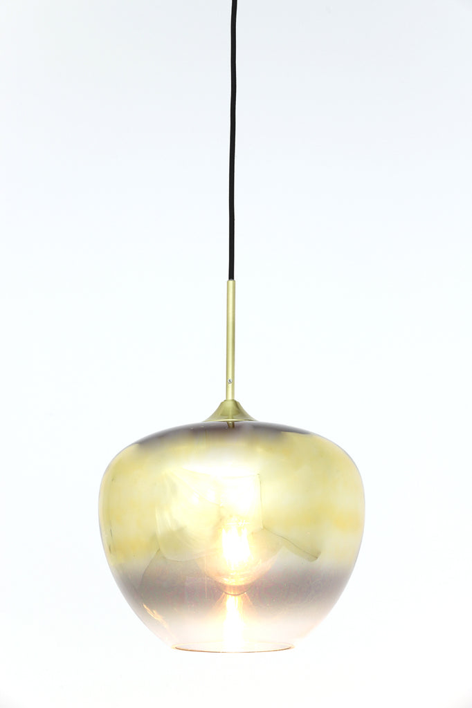 Light & Living - Hanglamp 'Mayson' (Maat M, Glass Gold Clear & Gold)