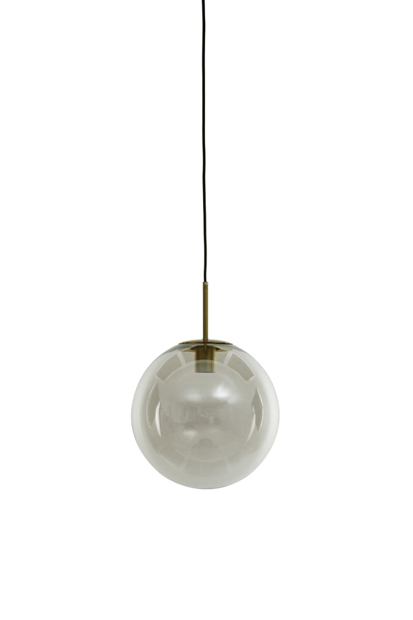 Light & Living - Hanglamp 'Medina' (40cm, Glas, Antique Bronze & Clear)