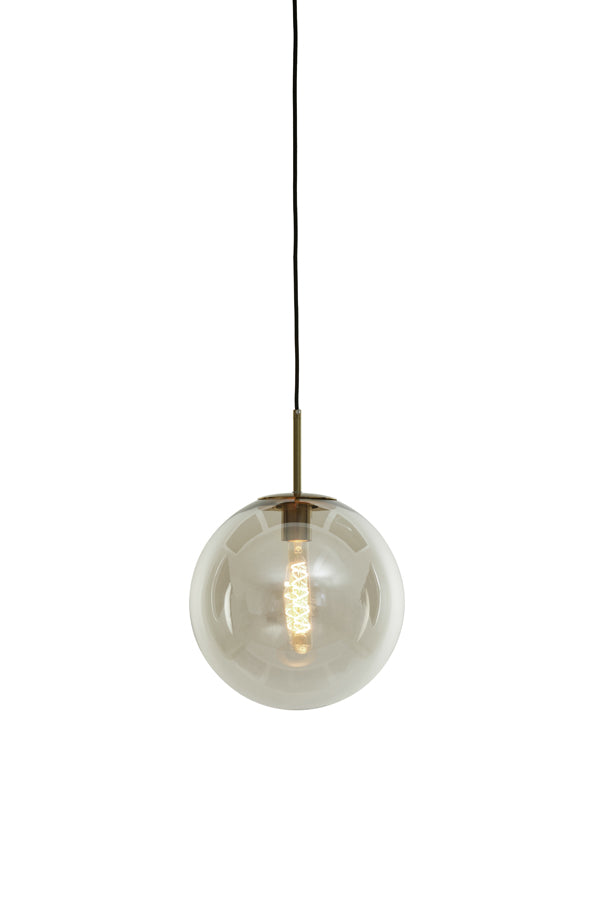 Light & Living - Hanglamp 'Medina' (40cm, Glas, Antique Bronze & Clear)