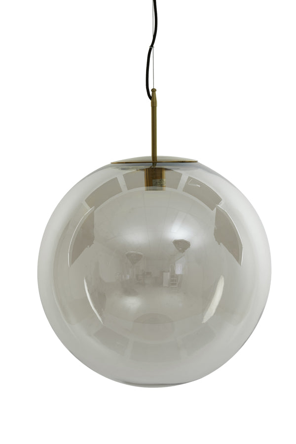 Light & Living - Hanglamp 'Medina' (48cm, Glas, Antique Bronze & Helder)