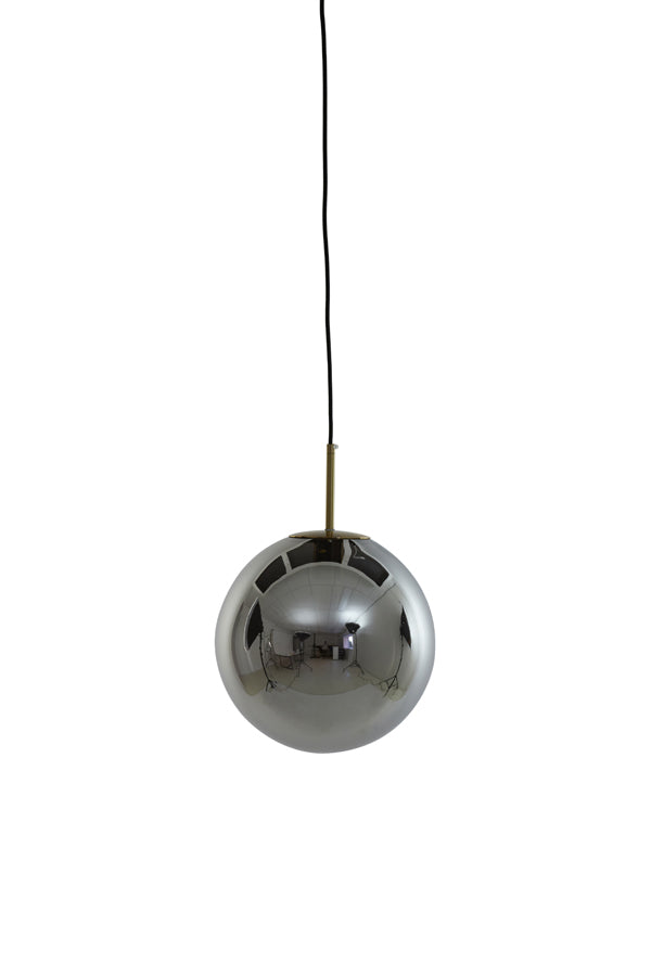 Light & Living - Hanglamp 'Medina' (30cm, Rookglas, Antique Bronze)