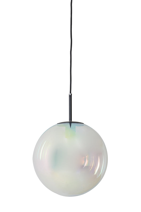 Light & Living - Hanglamp 'Medina' (30cm, Glas, Rainbow & Black)