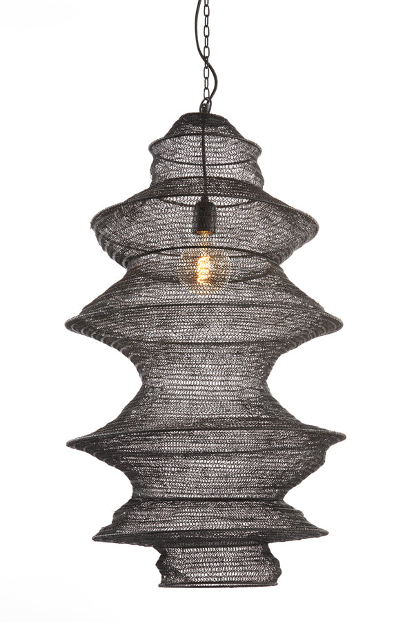 Light & Living - Hanglamp 'Nakisha' (Maat L, Matzwart)