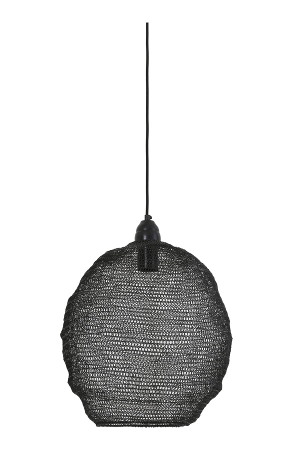 Light & Living - Hanglamp 'Nina' (Maat M, Wire, Shiny Black)