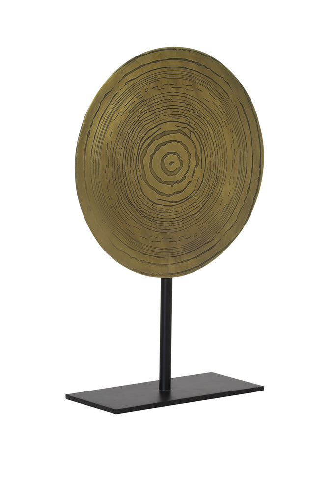 Light & Living - Decoratief beeld 'Sasim' (Antique Bronze, Spiral, Matzwart)