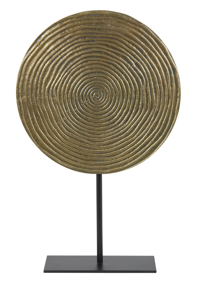 Light & Living - Decoratief beeld 'Rawas' (Antique Bronze, Circle, Matzwart)