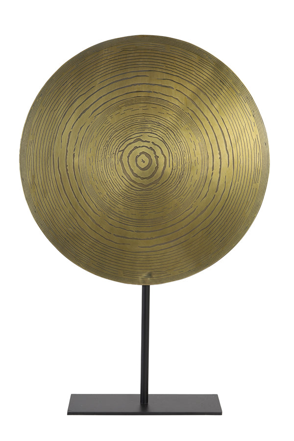 Light & Living - Decoratief beeld 'Lasim' (Antique Bronze, Spiral, Matzwart)