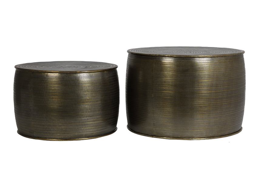 Light & Living - Bijzettafels 'Orne' (Set van 2, Antique Bronze)