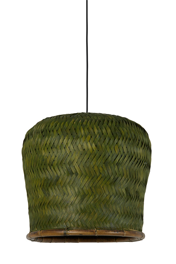 Light & Living - Hanglamp 'Patuk' (Maat L, Bamboo, Groen)