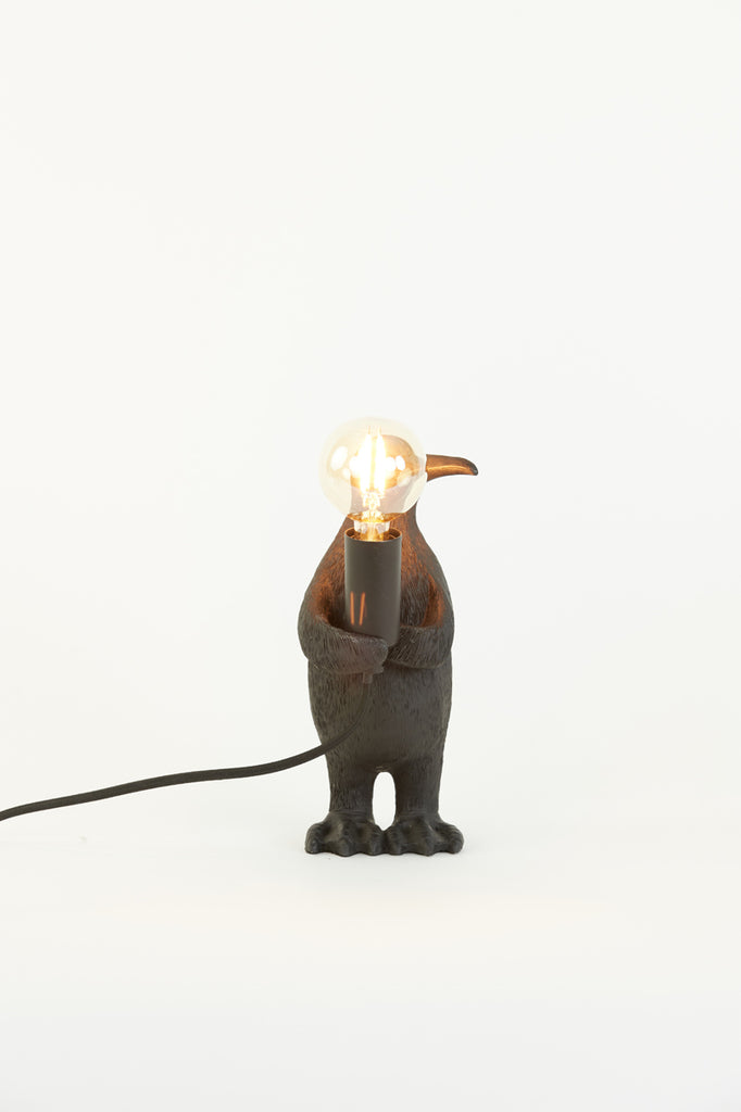 Light & Living - Tafellamp 'Penguin' (Maat S, Matzwart)