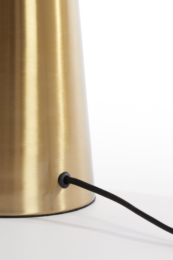 Light & Living - Tafellamp 'Pleat' (Maat L, Glass Clear & Gold)