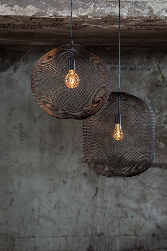 Light & Living - Hanglamp 'Reilley' (Maat M, Matzwart)