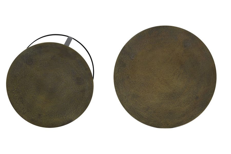 Light & Living - Bijzettafels 'Trelo' (Set van 2, Antique Bronze Black)