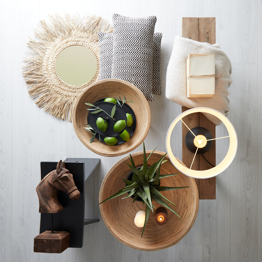 Light & Living - Bijzettafels 'Colon' (Set van 2, Rattan Naturel)